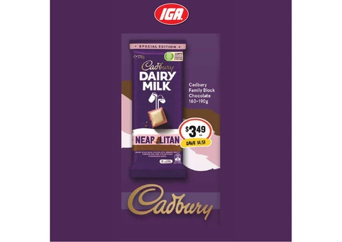 Cadbury Family Block Chocolate at IGA Ravenswood Store