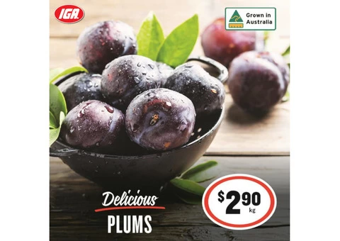 Plums at IGA Ravenswood Store
