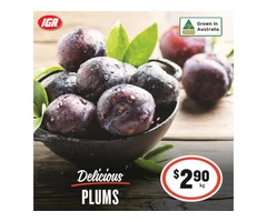 Plums at IGA Ravenswood Store