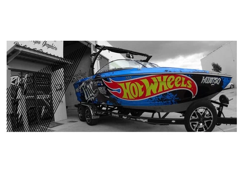 Browse a unique design for boat wraps in Brisbane