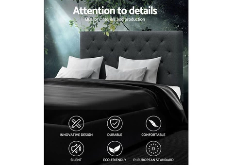 Artiss Double Full Size Bed Frame Base Mattress Platform Fabric Wooden Charcoal VAN