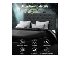 Artiss Double Full Size Bed Frame Base Mattress Platform Fabric Wooden Charcoal VAN