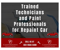 Trained Technicians and Paint Professionals for Repaint Car
