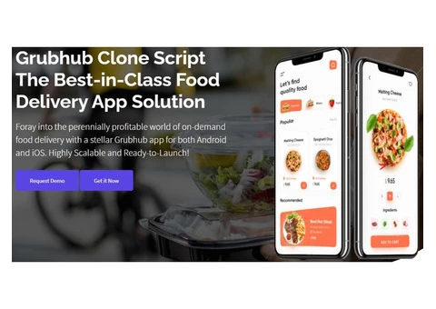 Plunge into the food delivery business with our grubhub clone script