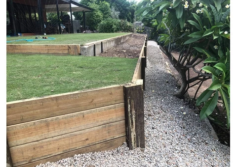 Retaining wall replacement and turf - 2/8