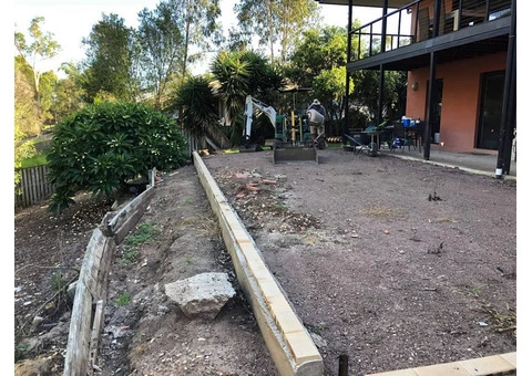 Retaining wall replacement and turf - 8/8