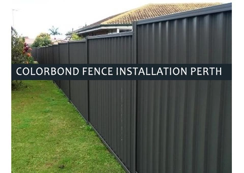 Colorbond fencing installation Perth is an affordable way to limit boundaries around your home.