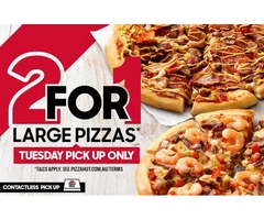 2 For 1 Large Pizzas at Pizza Hut Orange