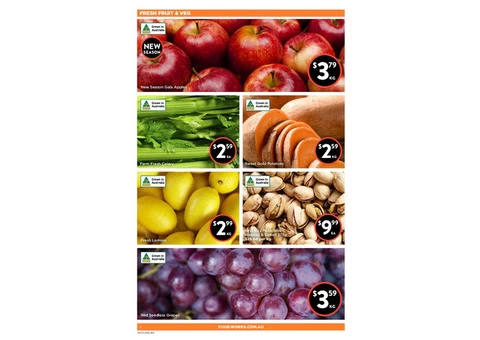 FRESH FRUIT & VEG On Sale FoodWorks Orange