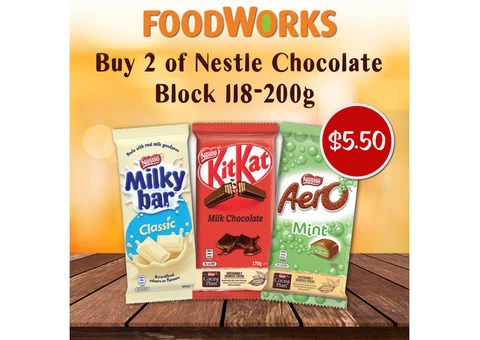 Buy 2 of Nestle Chocolate Block - Foodworks Orange - Orange, NSW