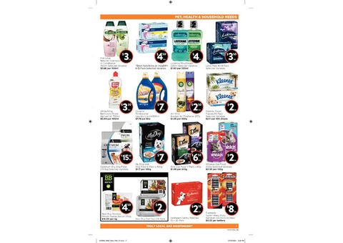 PET, HEALTH & HOUSEHOLD NEEDS at Foodworks Orange