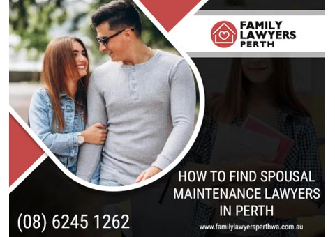 Get advice from spousal maintenance lawyers in Perth regarding alimony issues.