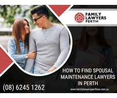 Get advice from spousal maintenance lawyers in Perth regarding alimony issues.