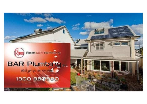 Rooftop solar hot water system