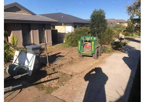 Front yard clearing and turfing - 7/8