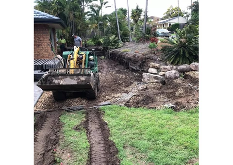 Timber look concrete sleeper retaining wall - 3/8