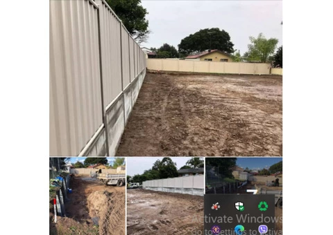 New block retaining and fencing - 1/8