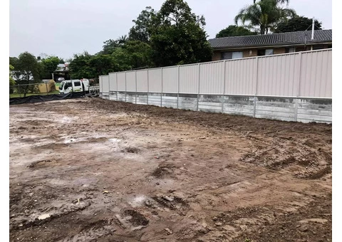 New block retaining and fencing - 4/8