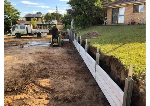 New block retaining and fencing - 6/8