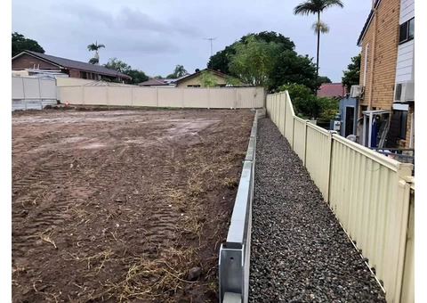 New block retaining and fencing - 7/8