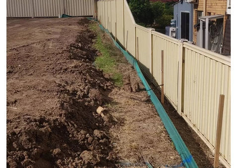 New block retaining and fencing - 8/8