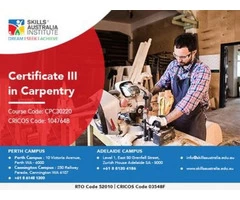 Give Wings To Your Career With Our Certificate III in Carpentry Course in Australia