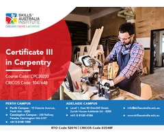 Accelerate Your Career With Our Certificate III in Carpentry Course in Adelaide