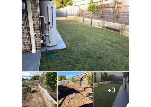 Retaining, turf and irrigation - 1/7