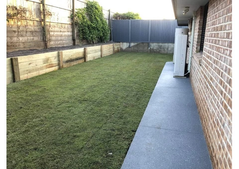 Retaining, turf and irrigation - 5/7