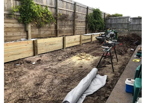 Retaining, turf and irrigation - 6/7