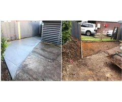 Concrete slab driveway extension