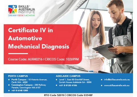 Study Certificate IV in Automotive Mechanical Diagnosis Course in Australia