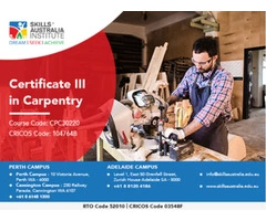 Become A Professional Carpenter With Our Certificate III in Carpentry Course