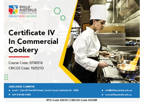 Choose The Best Adelaide College To Study Certificate IV in Commercial Cookery Course