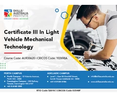 Complete Your Career Dream With Our Certificate III in Light Vehicle Mechanical Technology Course