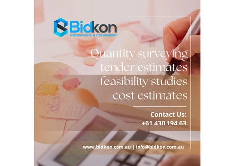 Bidkon consultants are the leading tender estimates in Melbourne, Australia.