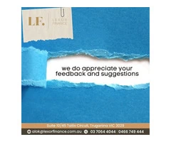 We Do Appreciate Your Feedback and Suggestions