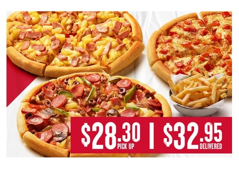 3 Large Pizzas at Pizza Hut Orange Special