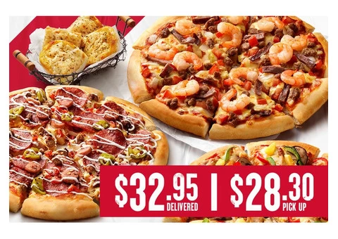 3 Large Pizzas at Pizza Hut Orange Special