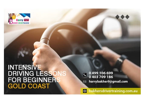 Practice Intensive driving lessons for beginners Gold Coast