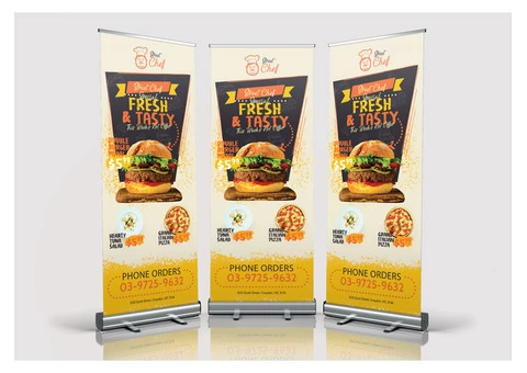 Contact Reputable Roll Up Banner Printing Services for Efficient Advertisement