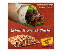 DELICIOUS KEBAB OR SNACK PACK Special From Foodworks Orange