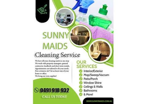 HOME CLEANING SERVICES, COMMERCIAL CLEANING, MAID SERVICE - 1/3