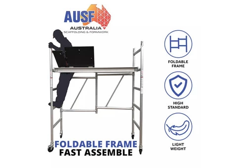 2M Aluminium Foldable Mobile Scaffold Tower - 3/5