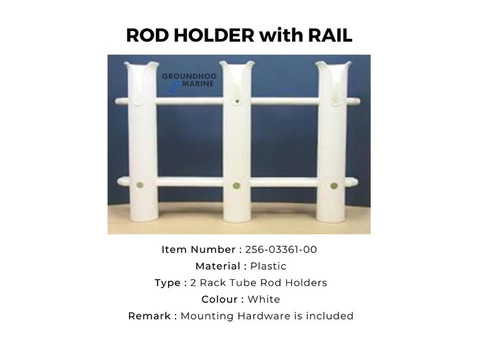 ROD HOLDER with RAIL // Boat ROD HOLDER with RAIL // Marine Hardware ROD HOLDER with RAIL