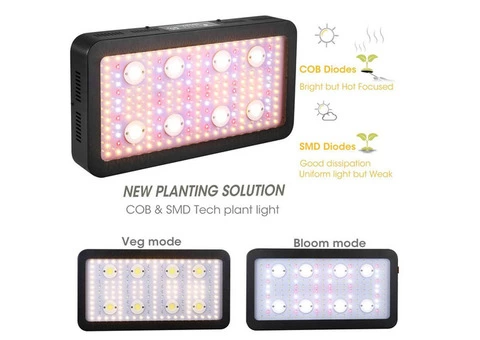 220 Watt Cob Grow Plant Lamp Ggrow Lights for Seedlings Bunnings - 2/7