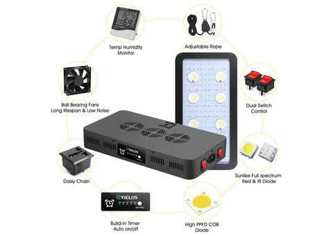 220 Watt Cob Grow Plant Lamp Ggrow Lights for Seedlings Bunnings - 4/7