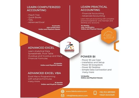 3D EDUCATORS Offering Professional Accounting Courses