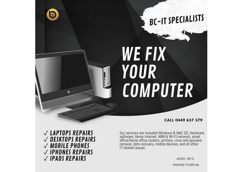 BC-IT Specialists: We Repair All Your Computer Issues