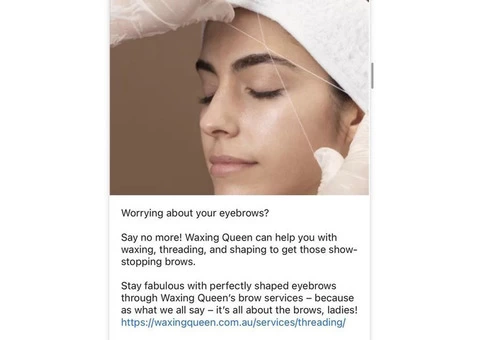 Threading Services VIC | Threading Salon Near Me | Waxing Queen Salon